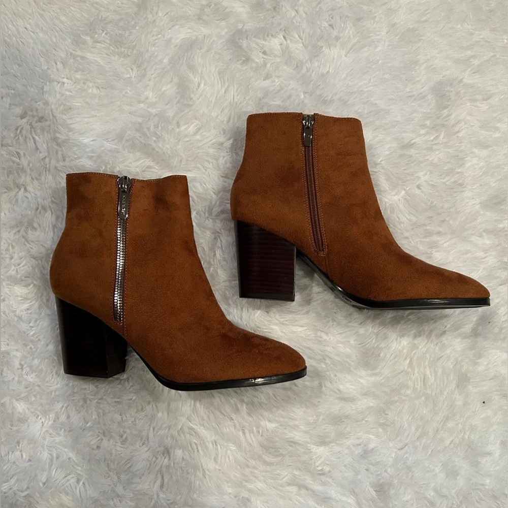 Nine West faux suede wedge heel boots NWOT